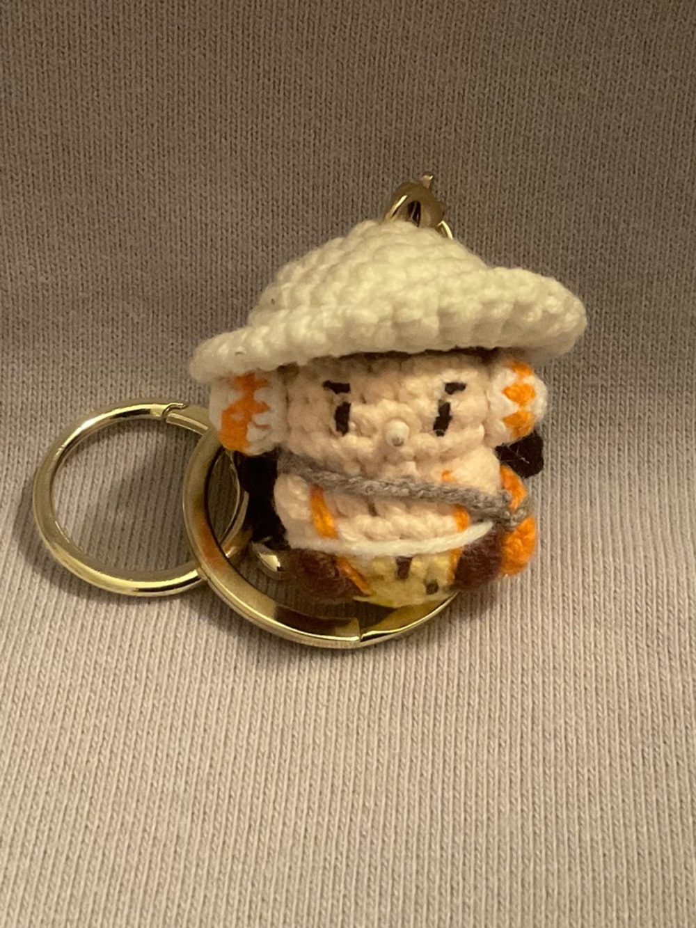 Crochet Usopp One Piece anime inspired mini keychain handmade